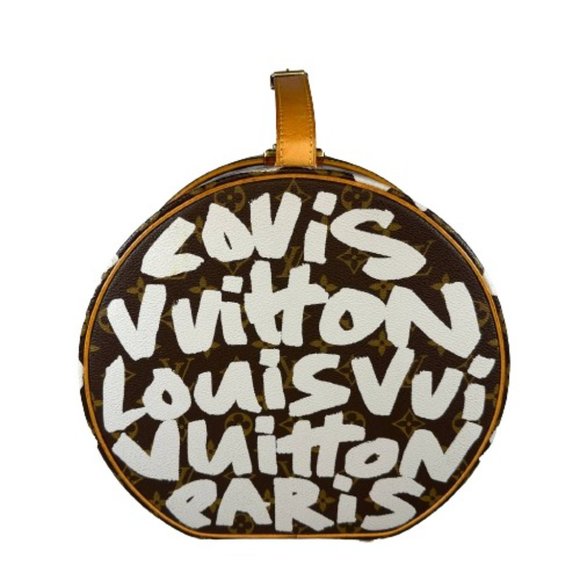 Louis Vuitton Graffiti Hat Box Trunk Boite Chapeau 30 bag vintage LV Sprouse - Picture 16 of 16